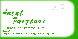 antal pasztori business card